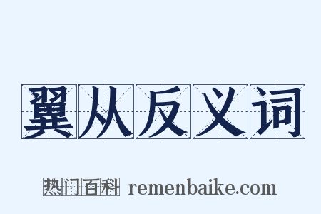 翼从反义词是什么意思的图片
